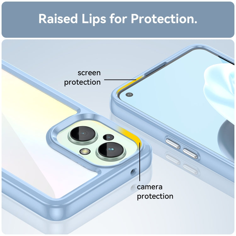 For OPPO Reno 8 Lite Colorful Series Acrylic + TPU Phone Case