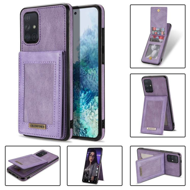 For Samsung Galaxy A51 4G N.Bekus Vertical Flip Card Slot RFID Phone Case