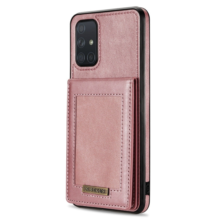 For Samsung Galaxy A51 4G N.Bekus Vertical Flip Card Slot RFID Phone Case
