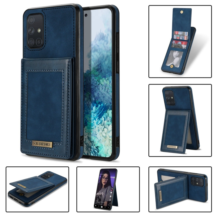 For Samsung Galaxy A71 4G N.Bekus Vertical Flip Card Slot RFID Phone Case