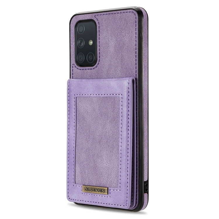 For Samsung Galaxy A71 4G N.Bekus Vertical Flip Card Slot RFID Phone Case