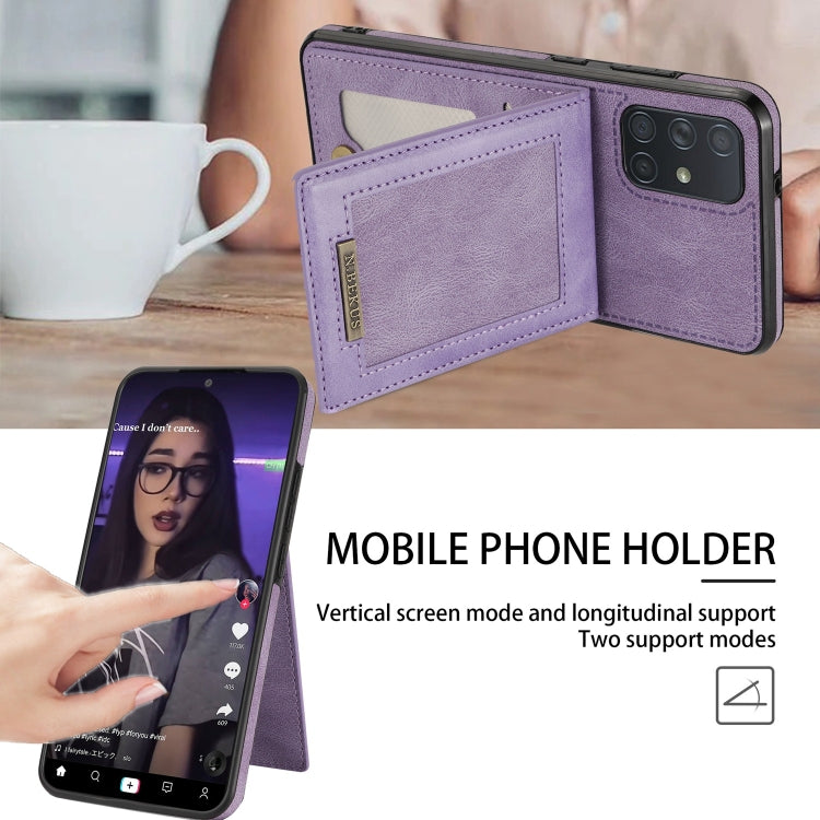 For Samsung Galaxy A71 4G N.Bekus Vertical Flip Card Slot RFID Phone Case