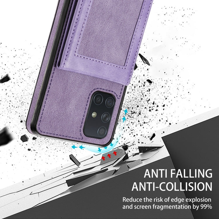 For Samsung Galaxy A71 4G N.Bekus Vertical Flip Card Slot RFID Phone Case