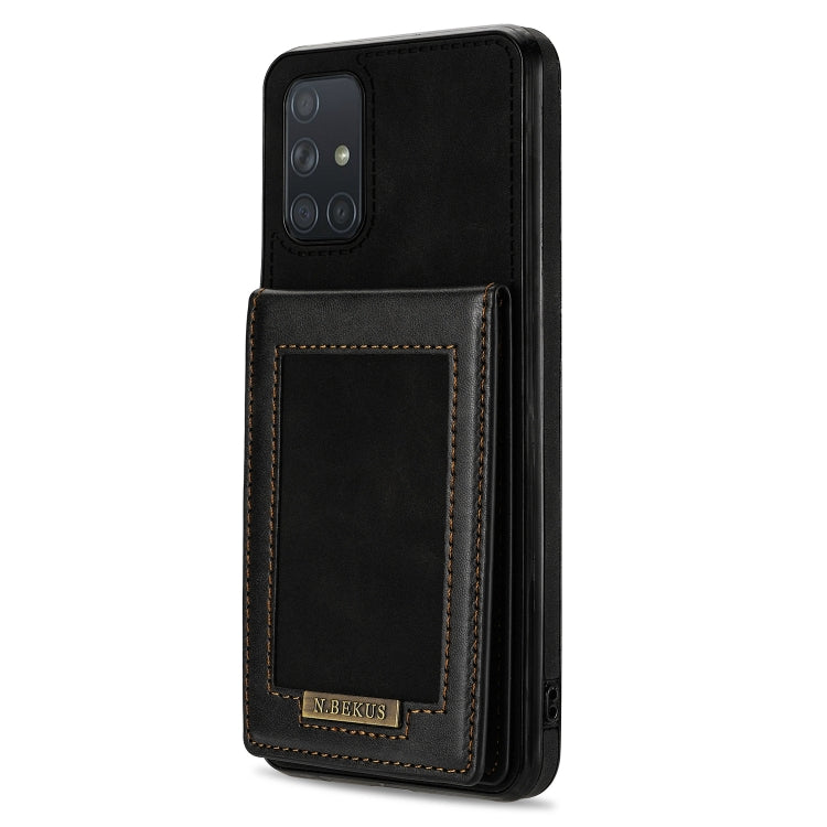 For Samsung Galaxy A71 4G N.Bekus Vertical Flip Card Slot RFID Phone Case