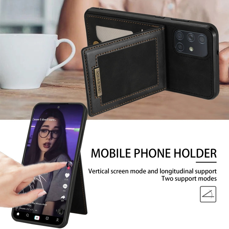 For Samsung Galaxy A71 4G N.Bekus Vertical Flip Card Slot RFID Phone Case