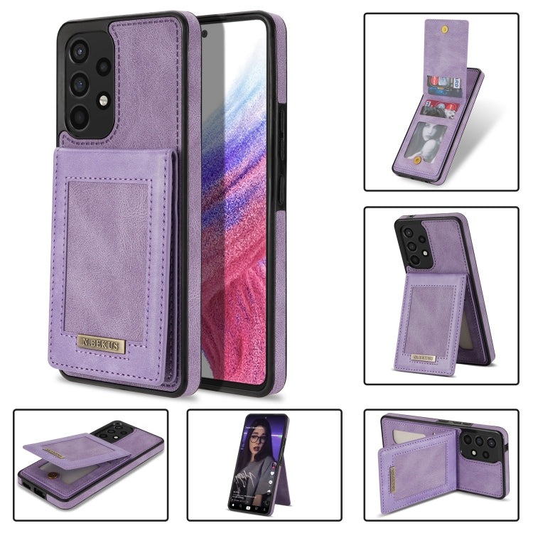 For Samsung Galaxy A53 5G N.Bekus Vertical Flip Card Slot RFID Phone Case