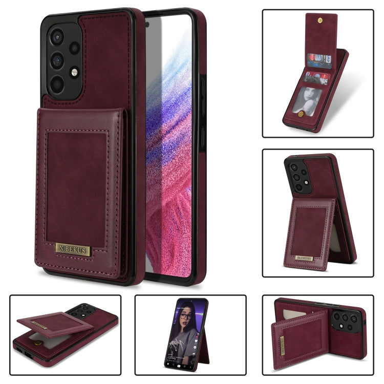 For Samsung Galaxy A53 5G N.Bekus Vertical Flip Card Slot RFID Phone Case