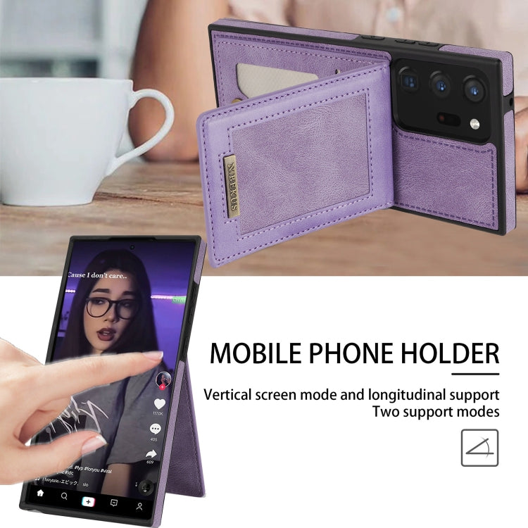 For Samsung Galaxy Note20 N.Bekus Vertical Flip Card Slot RFID Phone Case