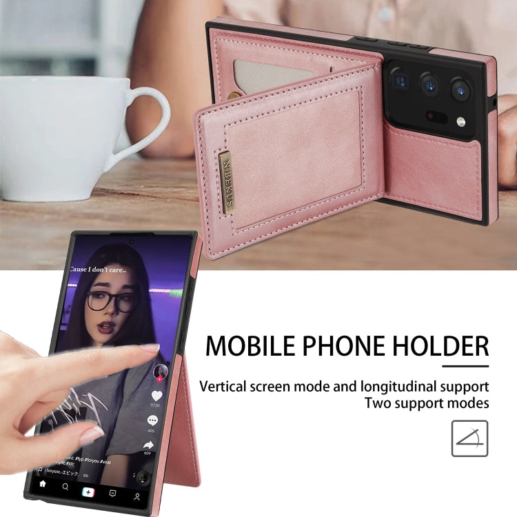 For Samsung Galaxy Note20 N.Bekus Vertical Flip Card Slot RFID Phone Case