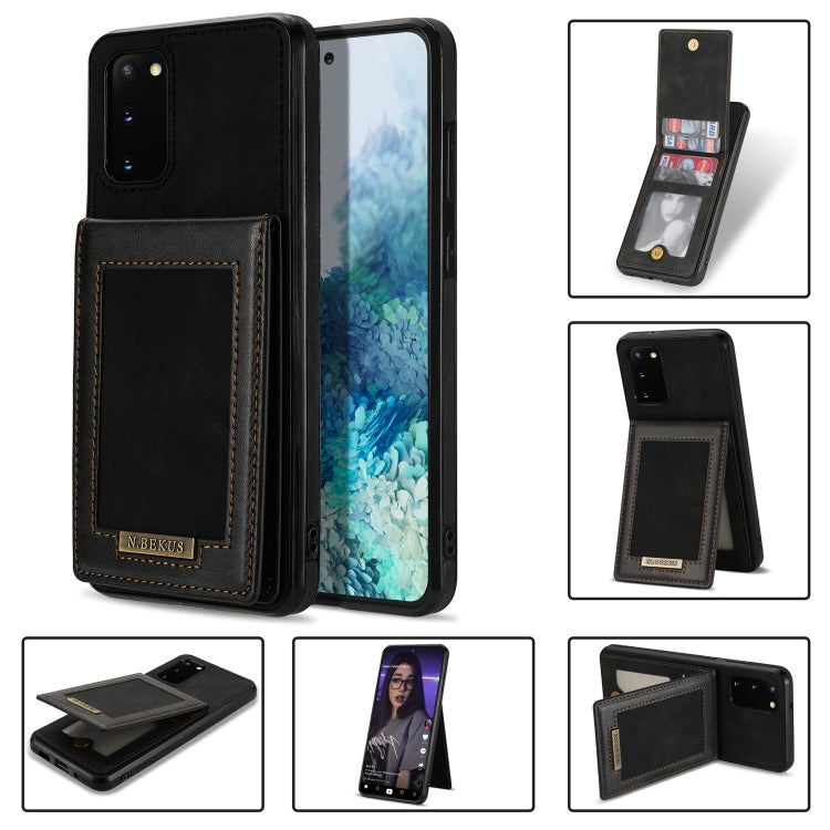 For Samsung Galaxy S20+ N.Bekus Vertical Flip Card Slot RFID Phone Case