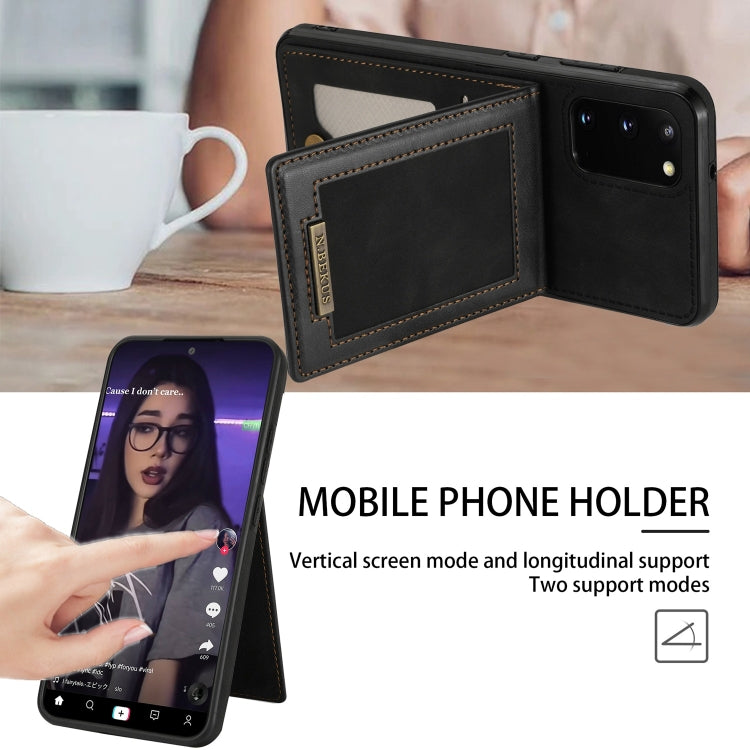 For Samsung Galaxy S20+ N.Bekus Vertical Flip Card Slot RFID Phone Case