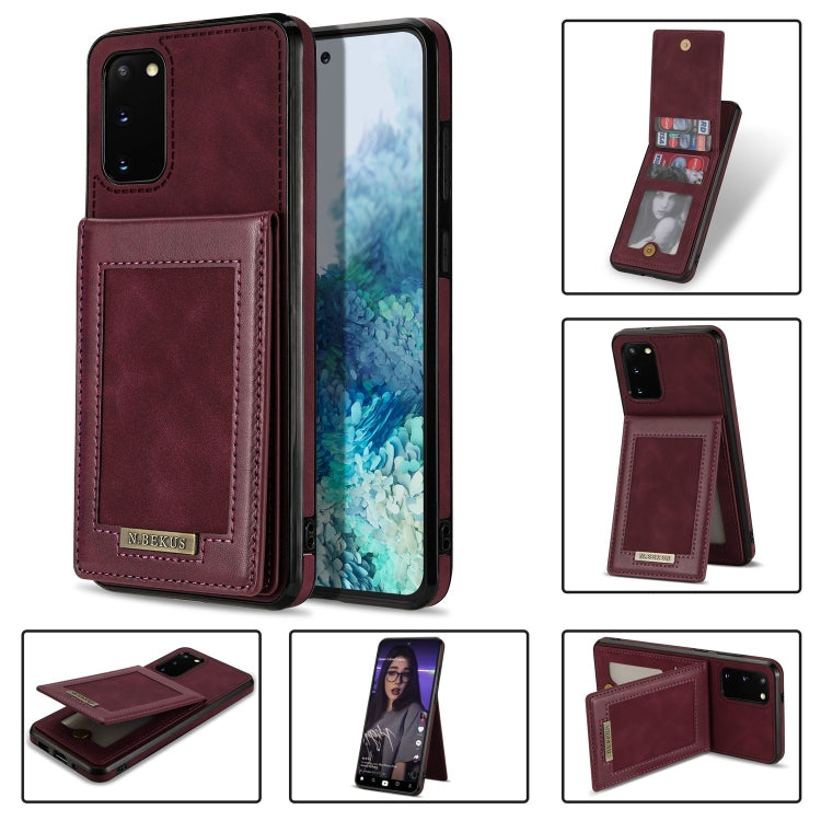 For Samsung Galaxy S20 Ultra N.Bekus Vertical Flip Card Slot RFID Phone Case
