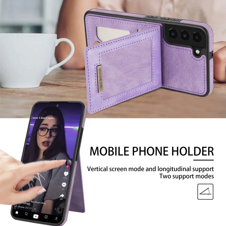 For Samsung Galaxy S21 5G N.Bekus Vertical Flip Card Slot RFID Phone Case