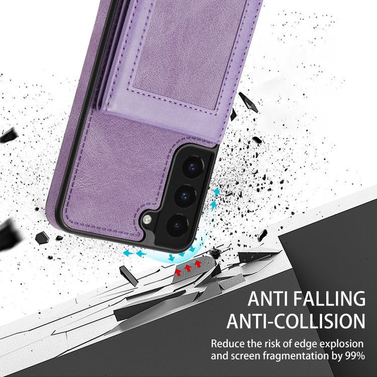 For Samsung Galaxy S21 5G N.Bekus Vertical Flip Card Slot RFID Phone Case