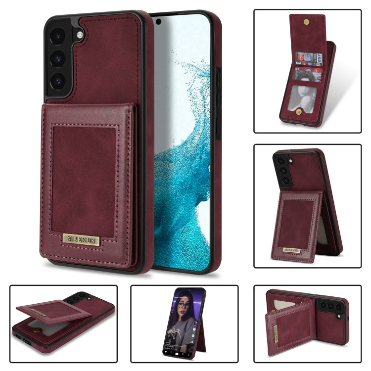 For Samsung Galaxy S21 5G N.Bekus Vertical Flip Card Slot RFID Phone Case