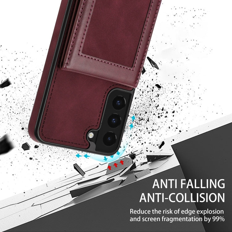 For Samsung Galaxy S21 5G N.Bekus Vertical Flip Card Slot RFID Phone Case