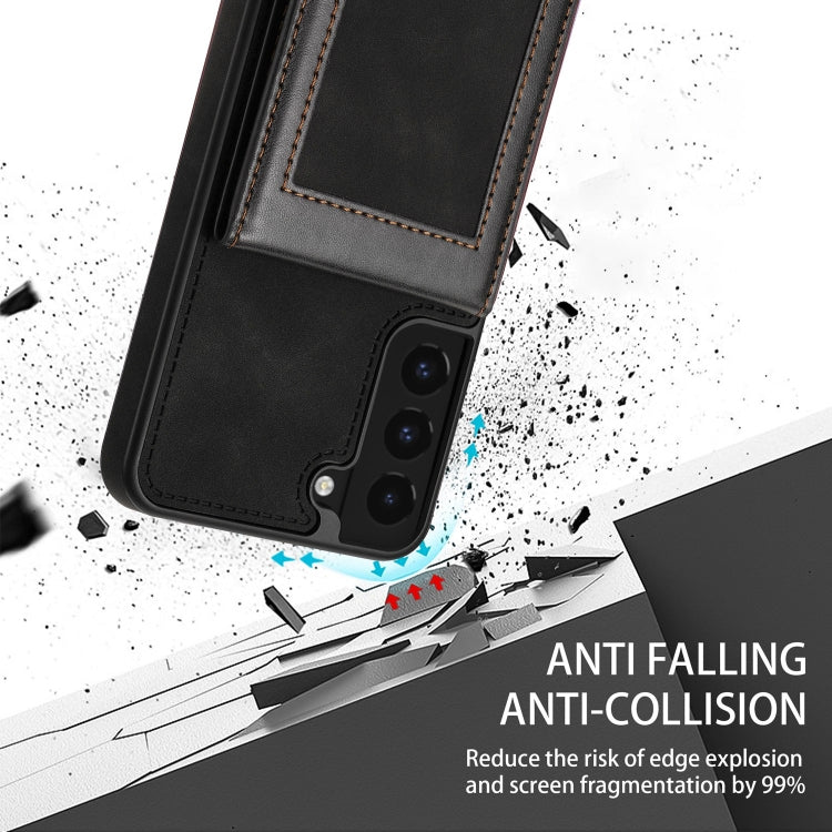 For Samsung Galaxy S21 5G N.Bekus Vertical Flip Card Slot RFID Phone Case