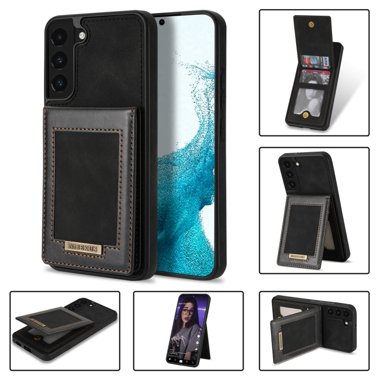 For Samsung Galaxy S21 FE 5G N.Bekus Vertical Flip Card Slot RFID Phone Case