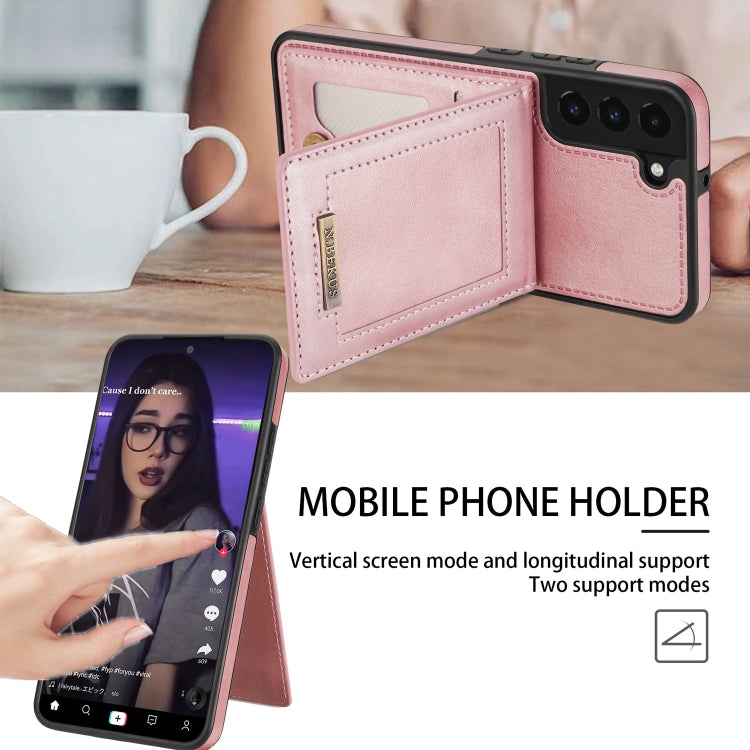 For Samsung Galaxy S21 FE 5G N.Bekus Vertical Flip Card Slot RFID Phone Case