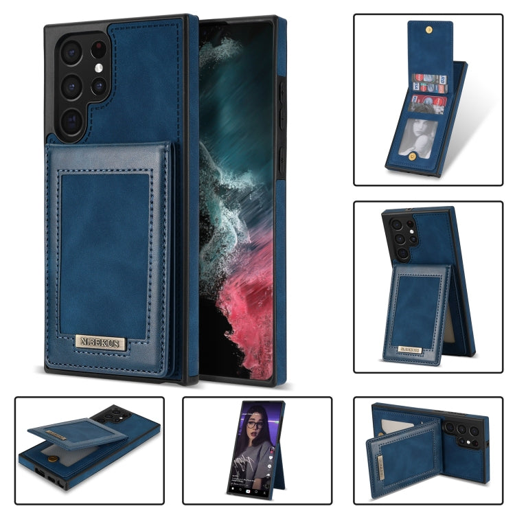 For Samsung Galaxy S22 Ultra 5G N.Bekus Vertical Flip Card Slot RFID Phone Case