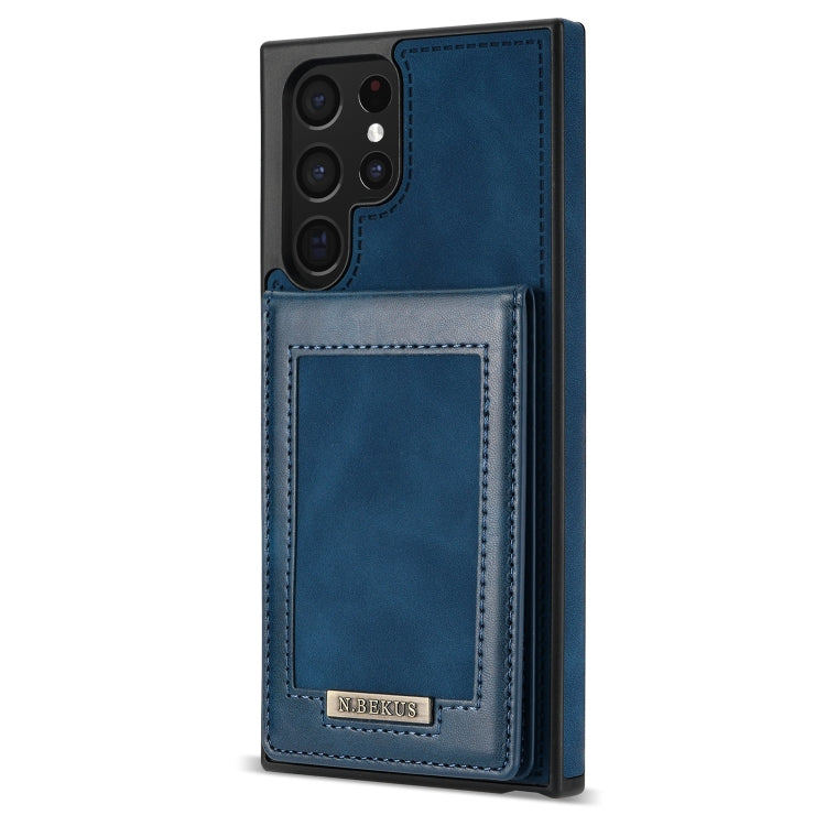 For Samsung Galaxy S22 Ultra 5G N.Bekus Vertical Flip Card Slot RFID Phone Case