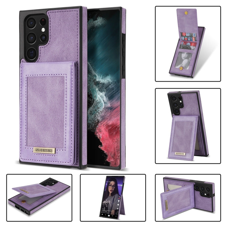For Samsung Galaxy S22 Ultra 5G N.Bekus Vertical Flip Card Slot RFID Phone Case