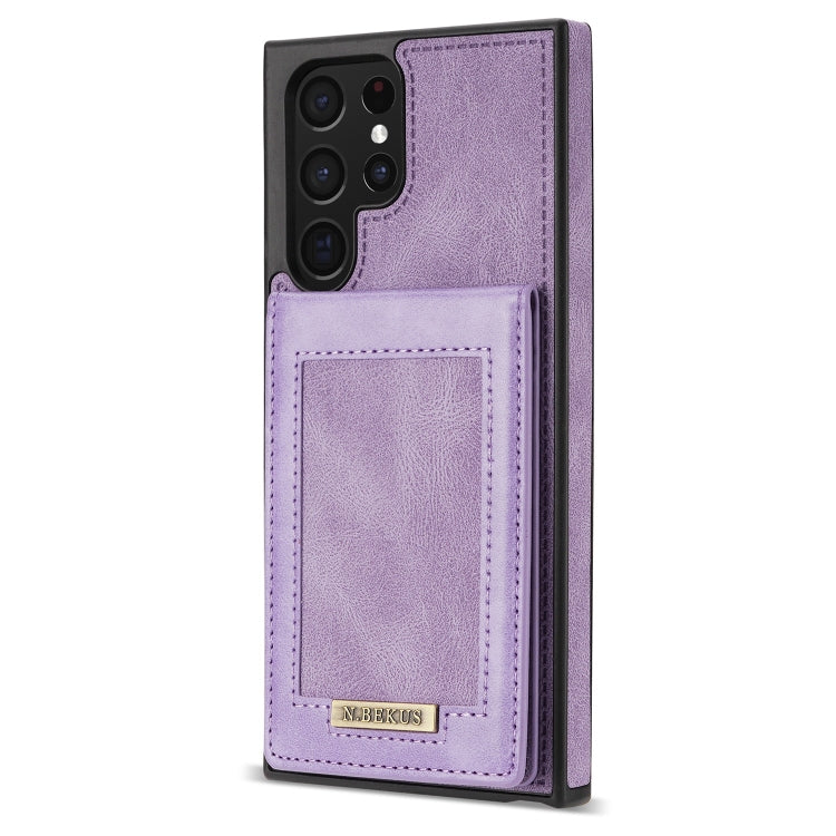 For Samsung Galaxy S22 Ultra 5G N.Bekus Vertical Flip Card Slot RFID Phone Case
