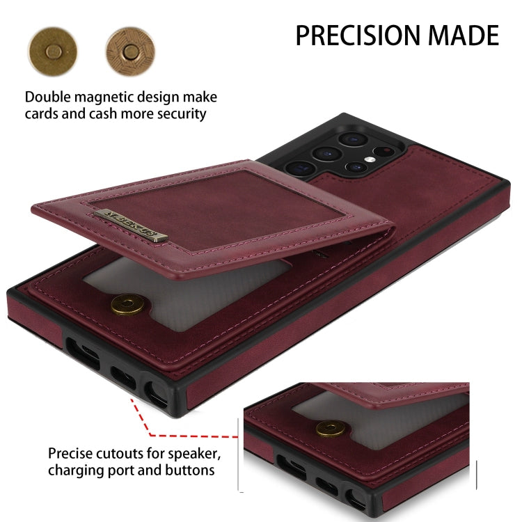 For Samsung Galaxy S22 Ultra 5G N.Bekus Vertical Flip Card Slot RFID Phone Case