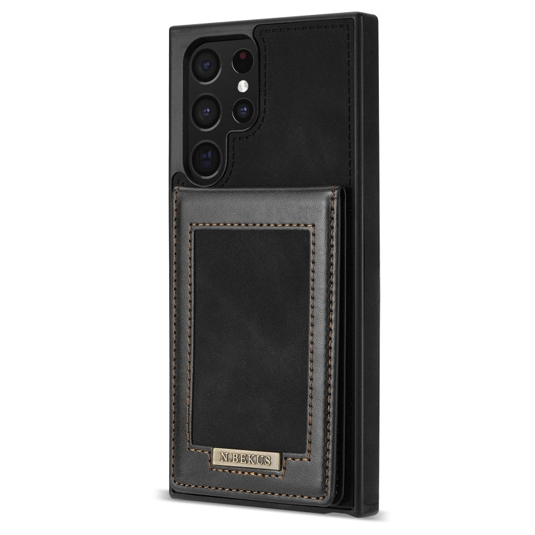 For Samsung Galaxy S22 Ultra 5G N.Bekus Vertical Flip Card Slot RFID Phone Case