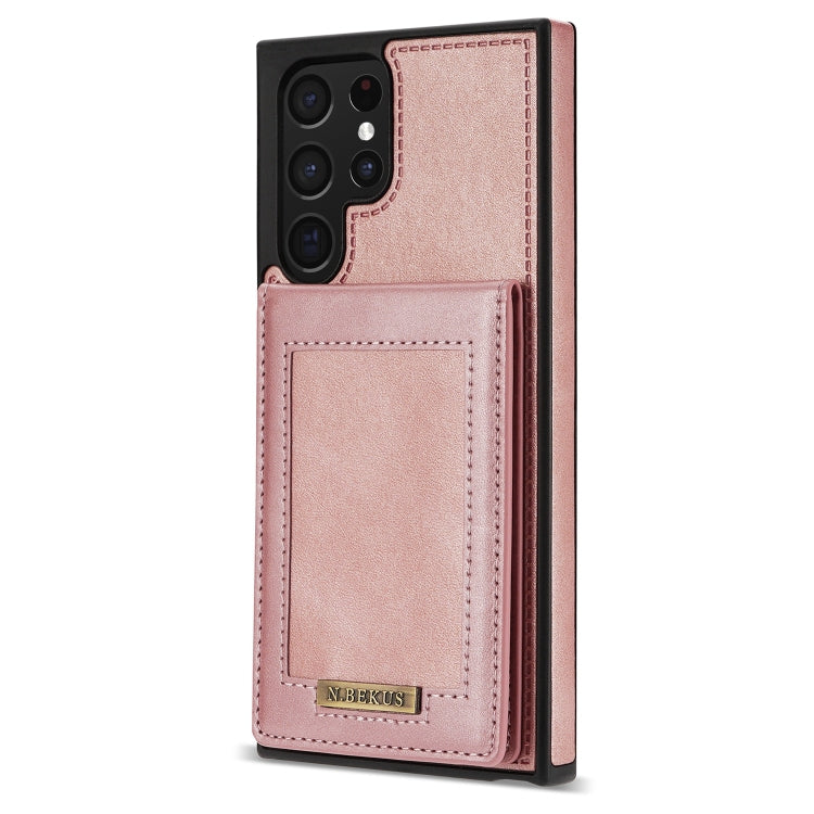 For Samsung Galaxy S22 Ultra 5G N.Bekus Vertical Flip Card Slot RFID Phone Case