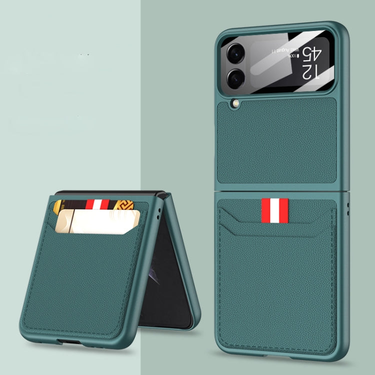 For Samsung Galaxy Z Flip4 GKK Ultra-thin Leather Phone Case with Card Slots