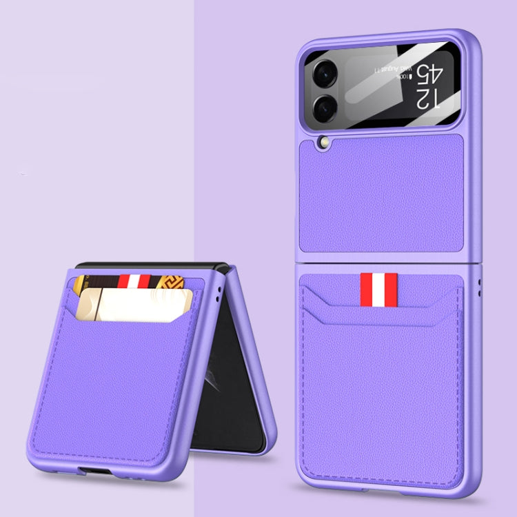 For Samsung Galaxy Z Flip4 GKK Ultra-thin Leather Phone Case with Card Slots