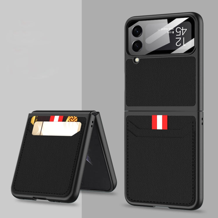 For Samsung Galaxy Z Flip4 GKK Ultra-thin Leather Phone Case with Card Slots