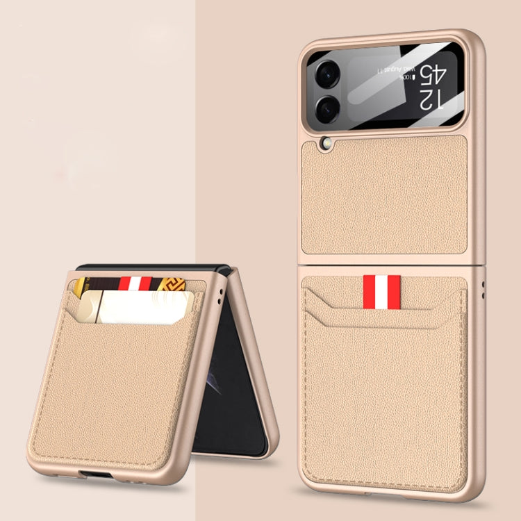 For Samsung Galaxy Z Flip4 GKK Ultra-thin Leather Phone Case with Card Slots