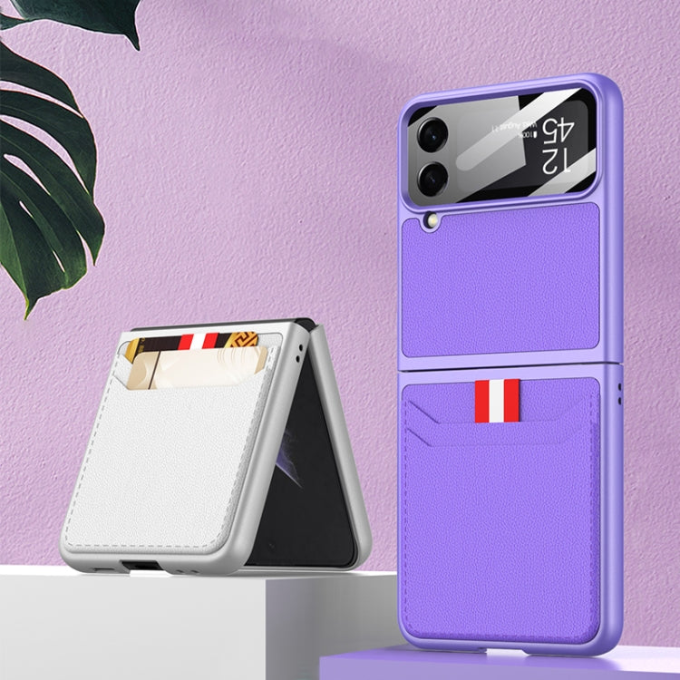 For Samsung Galaxy Z Flip4 GKK Ultra-thin Leather Phone Case with Card Slots