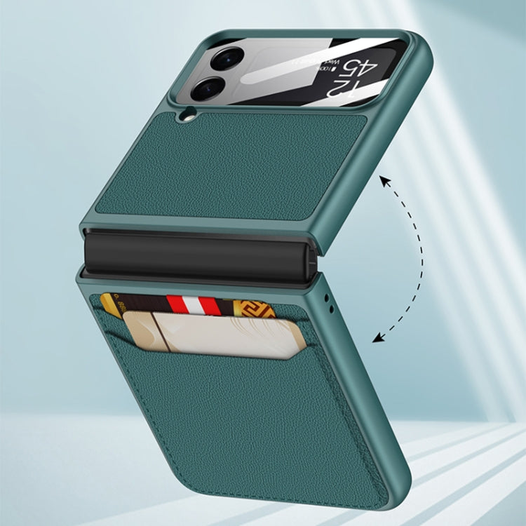 For Samsung Galaxy Z Flip4 GKK Ultra-thin Leather Phone Case with Card Slots