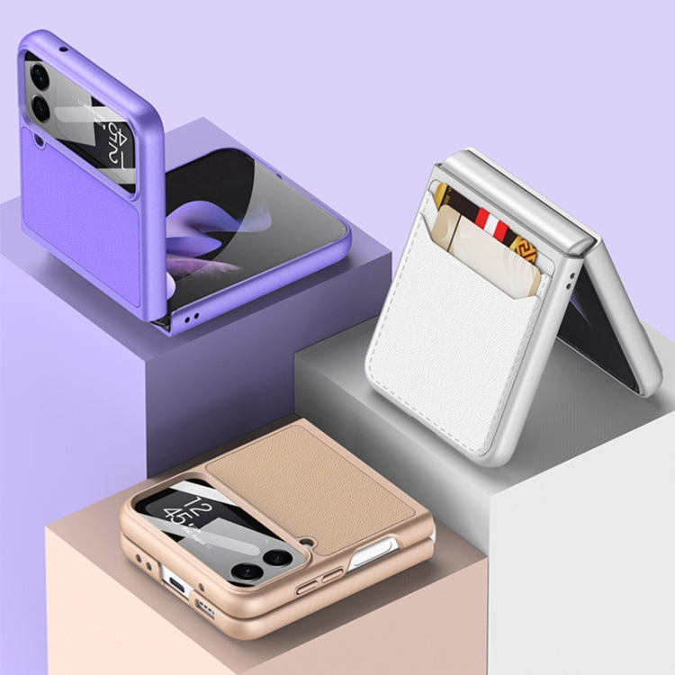 For Samsung Galaxy Z Flip4 GKK Ultra-thin Leather Phone Case with Card Slots