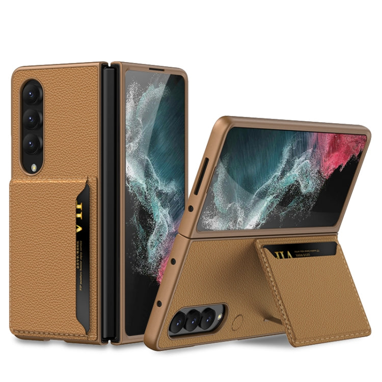 For Samsung Galaxy Z Fold4 GKK Ultra-thin Leather Phone Case with Card Slots