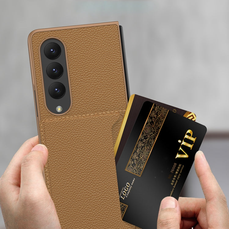 For Samsung Galaxy Z Fold4 GKK Ultra-thin Leather Phone Case with Card Slots