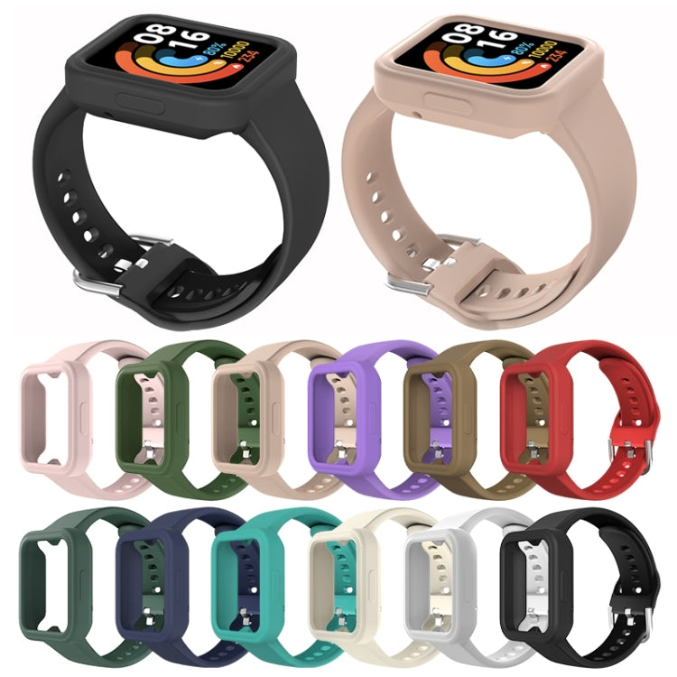 For Xiaomi Redmi Watch 2 / Watch 2 Lite Solid Color Silicone Integrated Watch Band