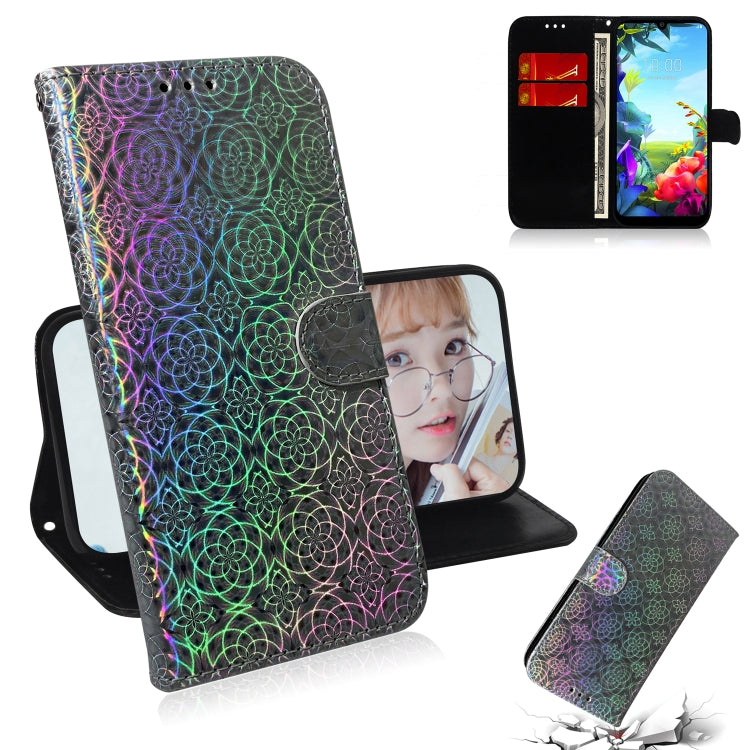 For LG K40S Solid Hyun Color Magnetic Attraction Horizontal Flip Leather Case with Lanyard, Support Holder & Card Slot & Wallet
