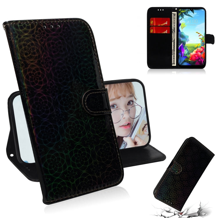 For LG K40S Solid Hyun Color Magnetic Attraction Horizontal Flip Leather Case with Lanyard, Support Holder & Card Slot & Wallet