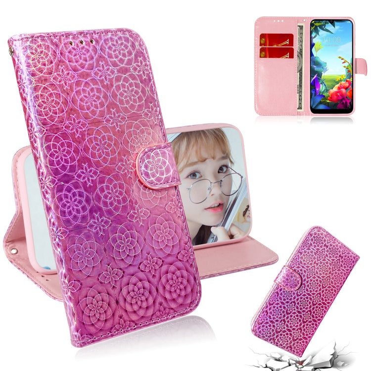 For LG K40S Solid Hyun Color Magnetic Attraction Horizontal Flip Leather Case with Lanyard, Support Holder & Card Slot & Wallet