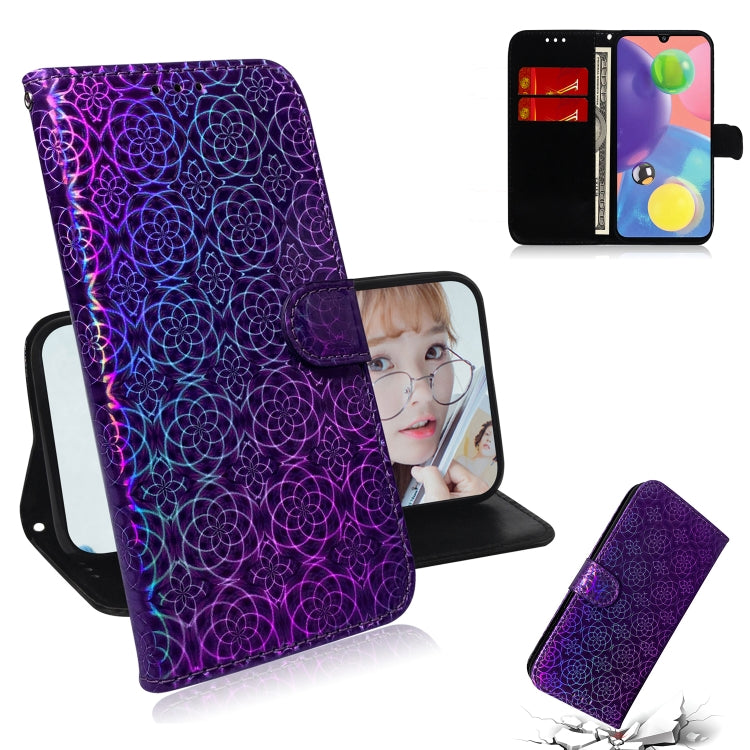 For Galaxy A70s Solid Hyun Color Magnetic Attraction Horizontal Flip Leather Case with Lanyard, Support Holder & Card Slot & Wallet