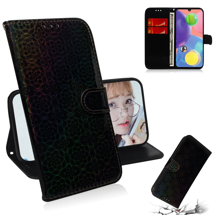 For Galaxy A70s Solid Hyun Color Magnetic Attraction Horizontal Flip Leather Case with Lanyard, Support Holder & Card Slot & Wallet