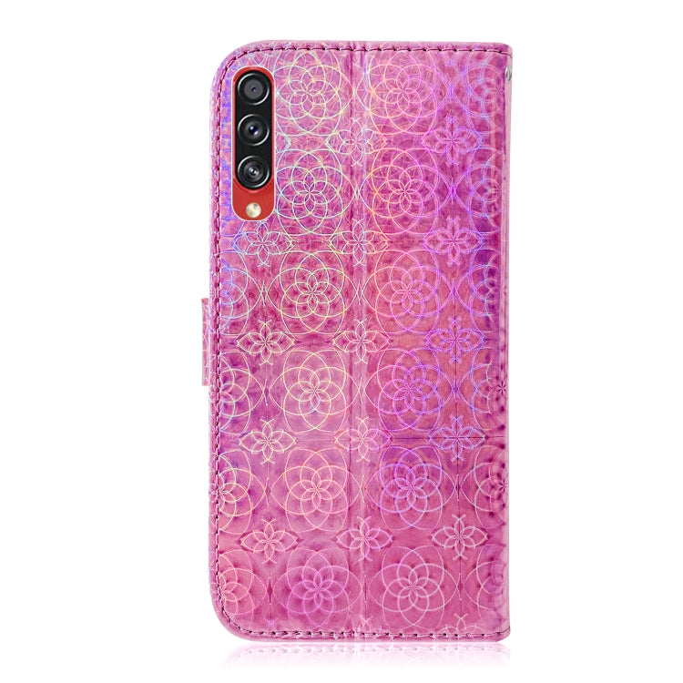 For Galaxy A70s Solid Hyun Color Magnetic Attraction Horizontal Flip Leather Case with Lanyard, Support Holder & Card Slot & Wallet