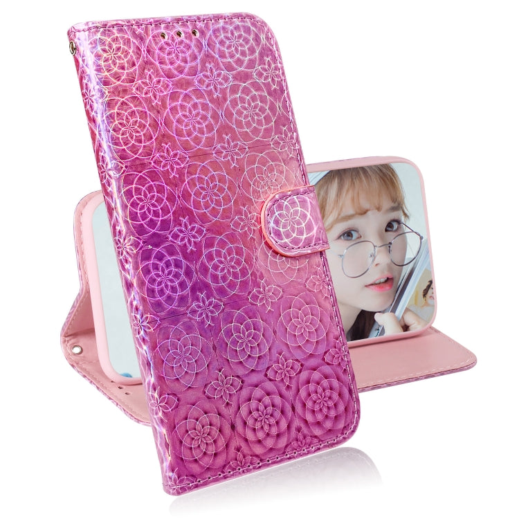 For Galaxy A70s Solid Hyun Color Magnetic Attraction Horizontal Flip Leather Case with Lanyard, Support Holder & Card Slot & Wallet