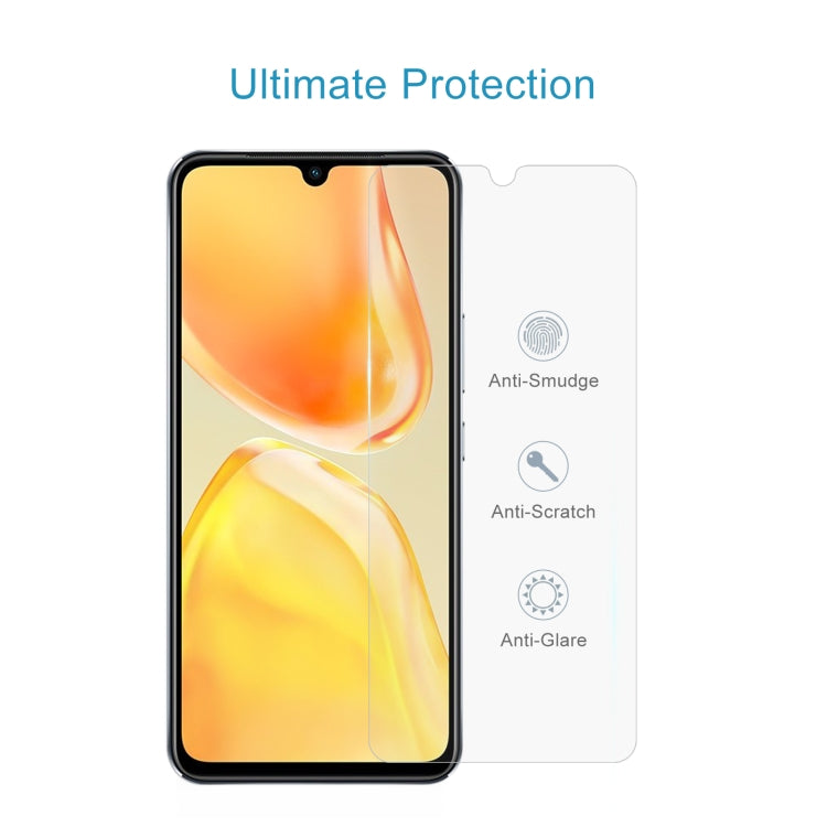 50 PCS 0.26mm 9H 2.5D Tempered Glass Film For vivo V25 / V25e / X80 Lite / V21s