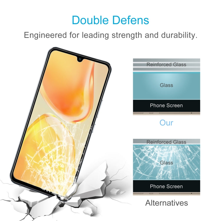 50 PCS 0.26mm 9H 2.5D Tempered Glass Film For vivo V25 / V25e / X80 Lite / V21s