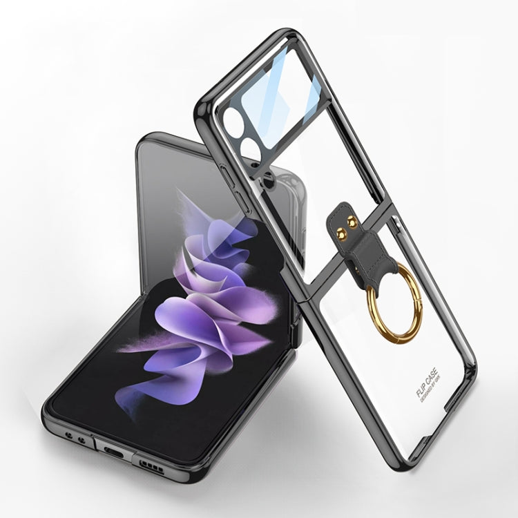 For Samsung Galaxy Z Flip4 GKK Integrated Electroplating Phone Case with Ring